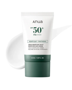 Anua heartleaf panthenol silky moisture mild screen spf50