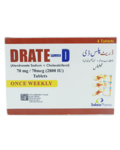 Drate Plus D 70mg/70mcg Tablets (4s)
