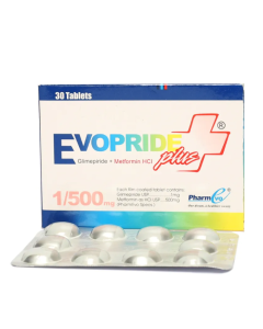 Evopride Plus 1mg/500mg Tablets (30s)