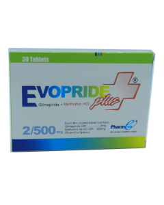 Evopride Plus 2mg/500mg Tablets (30s)