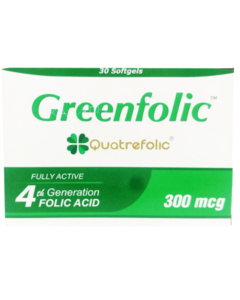 Greenfolic 300mcg Softgel Capsules (30s)