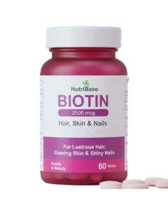 Nutribase biotin tab 2500mcg 60s