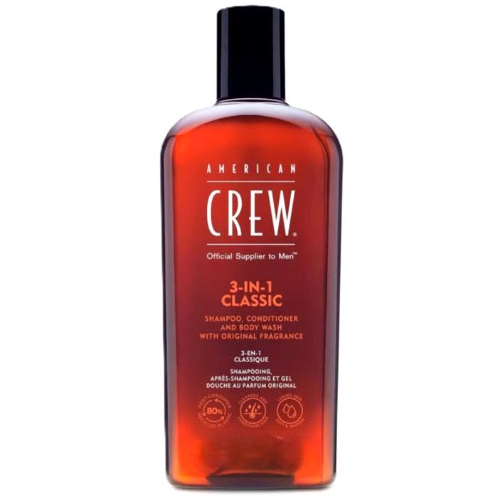 American Crew 3in1 Shampoo Conditioner And Body Wash 250ml