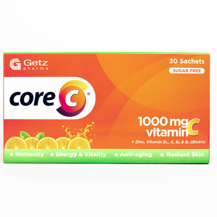 Getz Core C Sugar Free (30s) 1000 mg · SACHET