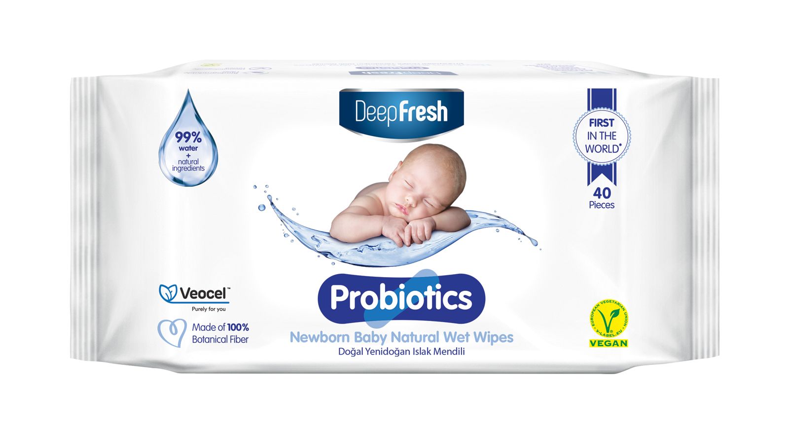 Deep Fresh Probiotics Baby Wipes 40 pcs · PACK