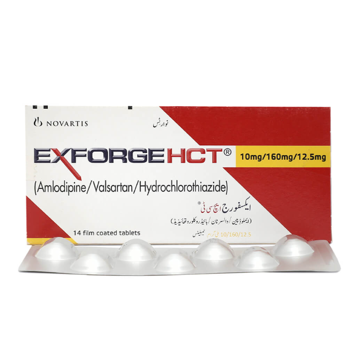 Exforge Hct 10mg/160mg/12.5mg Tablets (14s)
