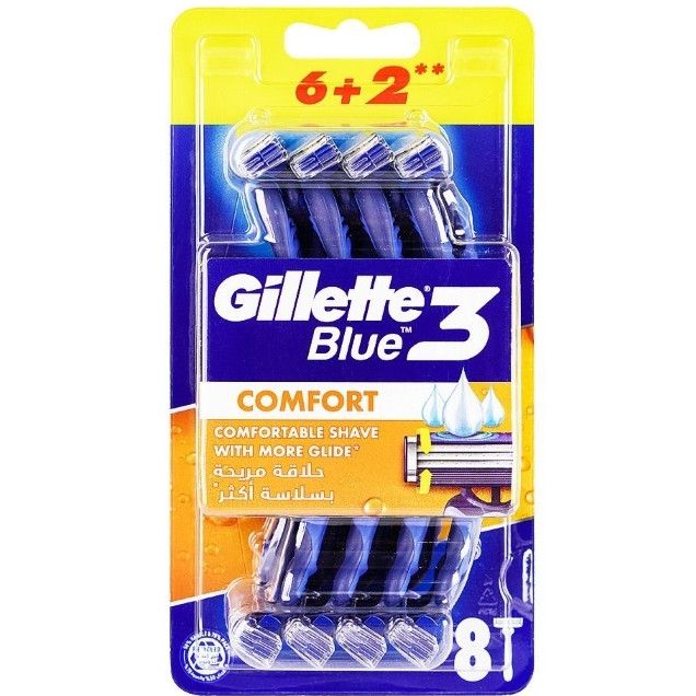 Gillette Blue 3 Comfort Disposable Razor (8Cs)