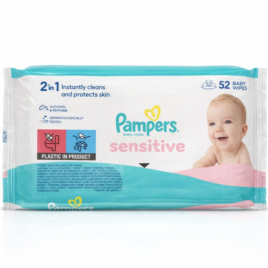 Pampers Sensitive Fragrance Free Wipes (52 Wipes)
