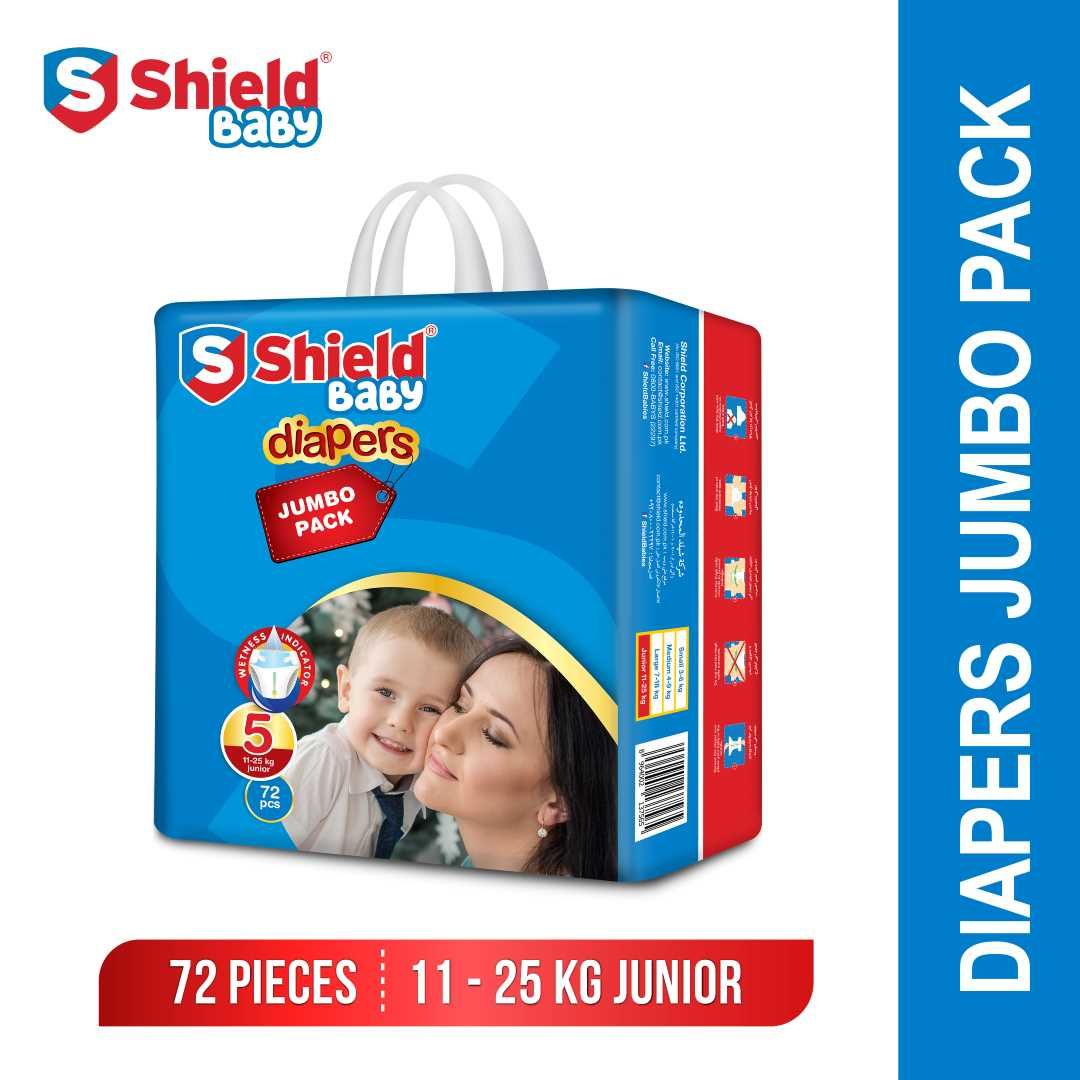 Shield Baby Diapers Jumbo 5 Junior 72 pcs · PACK · 72 PACK