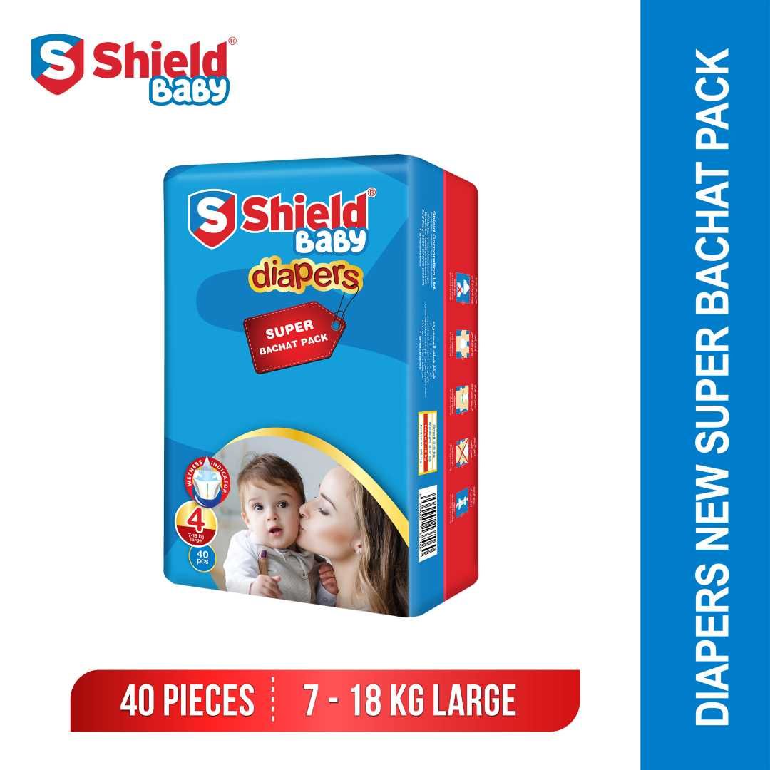 Shield Baby Diapers No 4 40 pcs · PACK