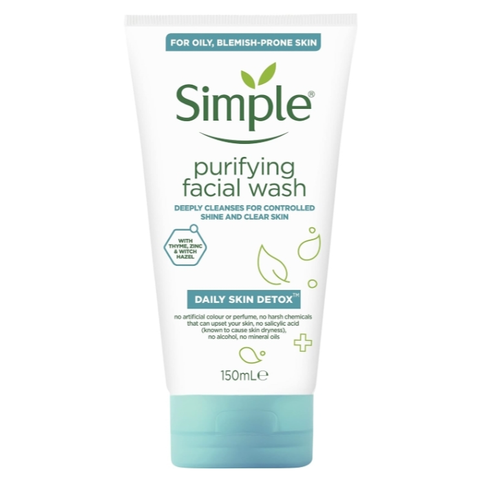 Simple Facial Purifying Daily Skin Detox Wash 150ml