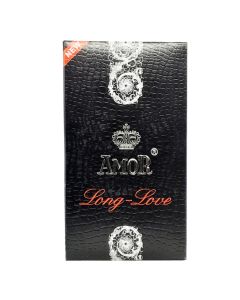 Amor Black Long Love Condoms 12s