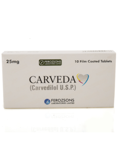 Carveda 25mg Tablets