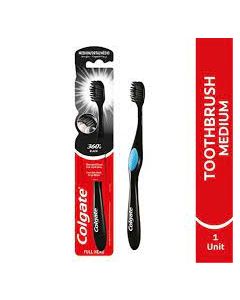 Colgate Tooth Brush 360 Charcoal Black Medium