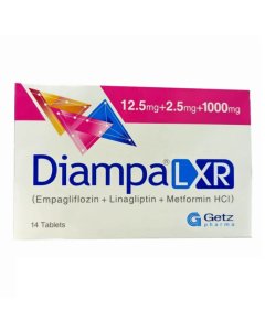 Diampa Lxr 12.5mg 2.5mg 1000mg Tablets 14s