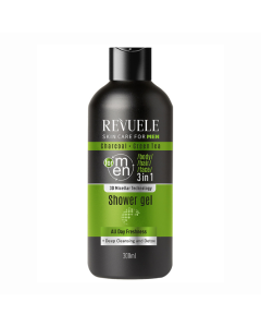 Revuele Men Shower Gel 300ml Charcoal & Green Tea
