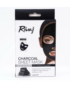 Rivaj Sheet Mask Charcoal (3x25ml)