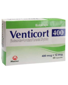 Venticort 400mcg+12mcg Capsules 30s